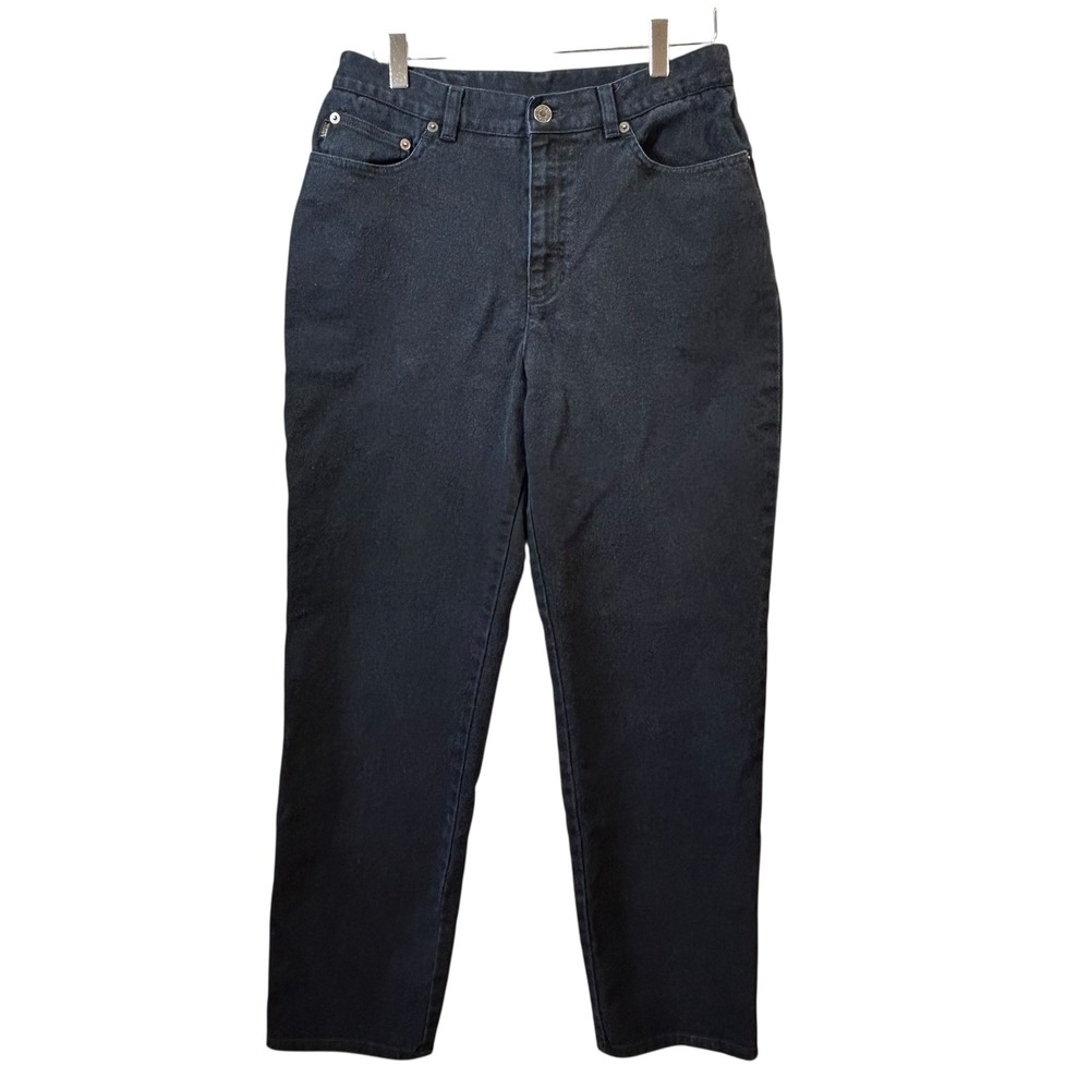 Vintage Lauren Ralph Lauren Black High Rise Straight Leg Jeans Womens 10 Y2K‎